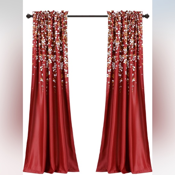 Lush Decor Weeping Flowers Room Darkening Curtain Panel Pair - Picture 3 of 9